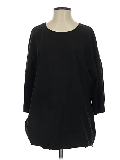 Pre-owned Assorted Brands 3/4 Sleeve T-shirt In Black