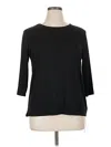 Assorted Brands 3/4 Sleeve T-shirt In Black