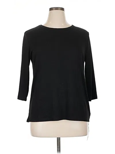 Assorted Brands 3/4 Sleeve T-shirt In Black