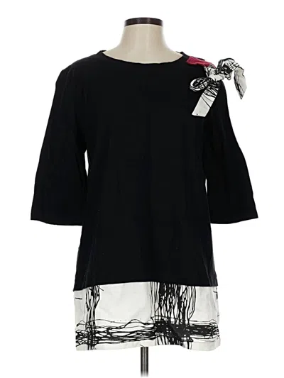Pre-owned Assorted Brands 3/4 Sleeve T-shirt In Black