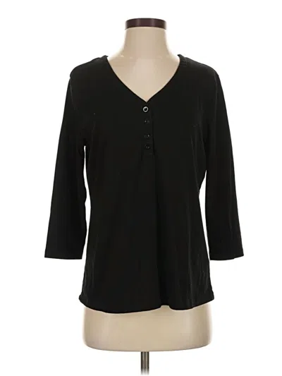 Pre-owned Assorted Brands 3/4 Sleeve T-shirt In Black