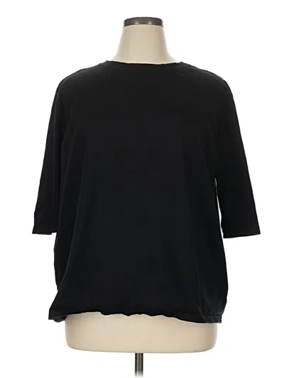 Pre-owned Assorted Brands 3/4 Sleeve T-shirt In Black