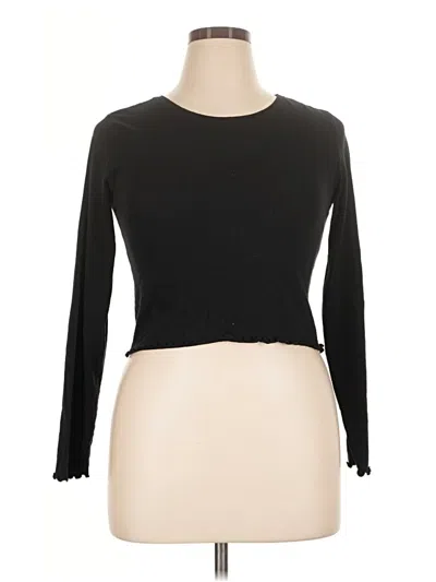 Pre-owned Assorted Brands 3/4 Sleeve T-shirt In Black