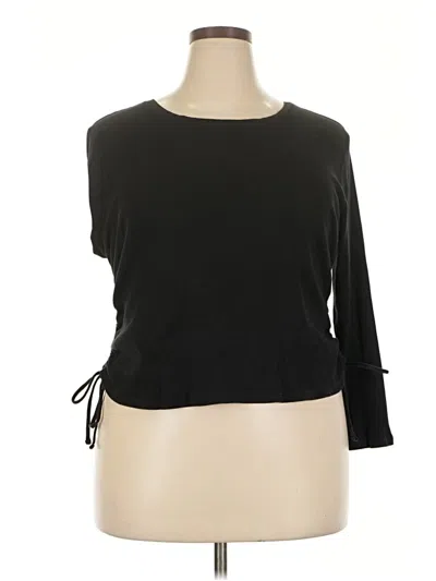 Pre-owned Assorted Brands 3/4 Sleeve T-shirt In Black