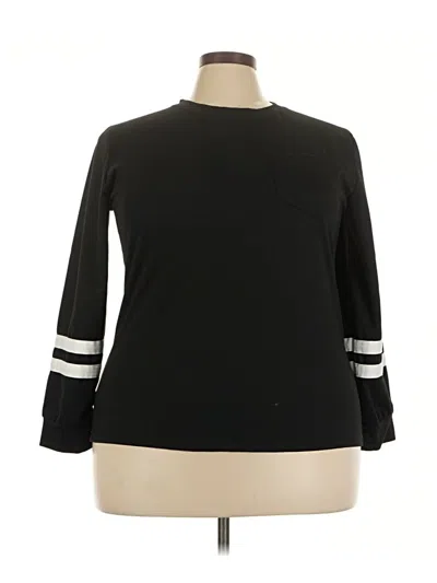 Pre-owned Assorted Brands 3/4 Sleeve T-shirt In Black