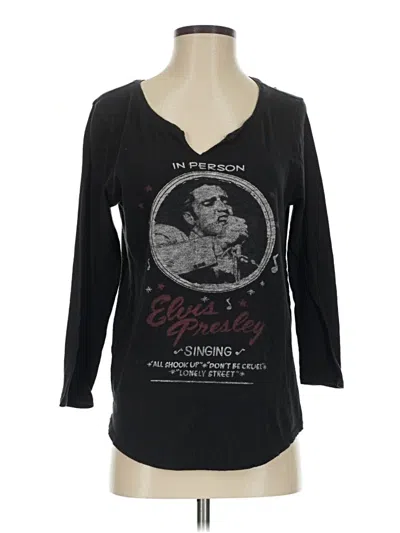 Pre-owned Assorted Brands 3/4 Sleeve T-shirt In Black