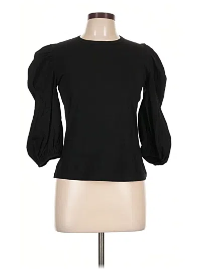 Pre-owned Assorted Brands 3/4 Sleeve T-shirt In Black
