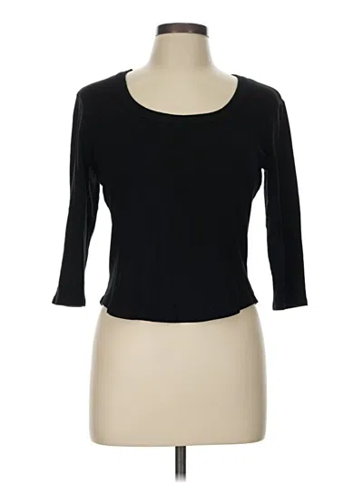 Pre-owned Assorted Brands 3/4 Sleeve T-shirt In Black