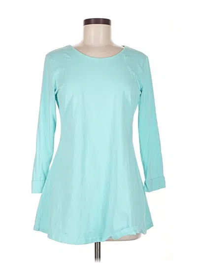 Pre-owned Assorted Brands 3/4 Sleeve T-shirt In Blue