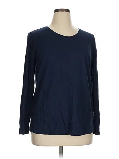 Pre-owned Assorted Brands 3/4 Sleeve T-shirt In Blue