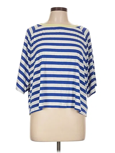 Pre-owned Assorted Brands 3/4 Sleeve T-shirt In Blue