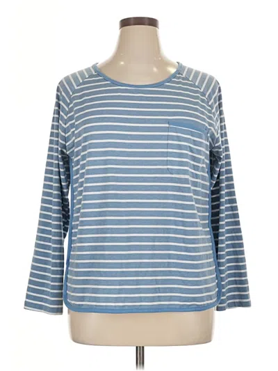 Pre-owned Assorted Brands 3/4 Sleeve T-shirt In Blue
