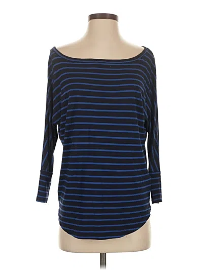 Pre-owned Assorted Brands 3/4 Sleeve T-shirt In Blue