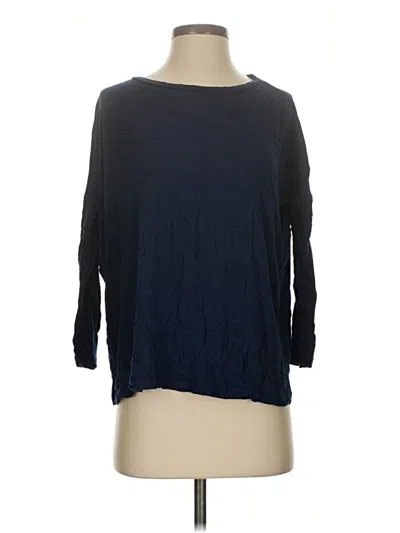 Pre-owned Assorted Brands 3/4 Sleeve T-shirt In Blue
