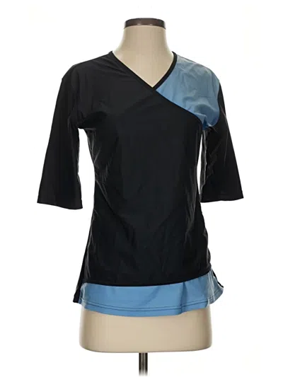 Pre-owned Assorted Brands 3/4 Sleeve T-shirt In Blue