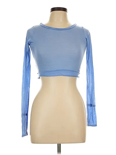 Pre-owned Assorted Brands 3/4 Sleeve T-shirt In Blue