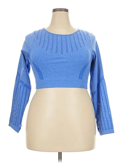 Pre-owned Assorted Brands 3/4 Sleeve T-shirt In Blue