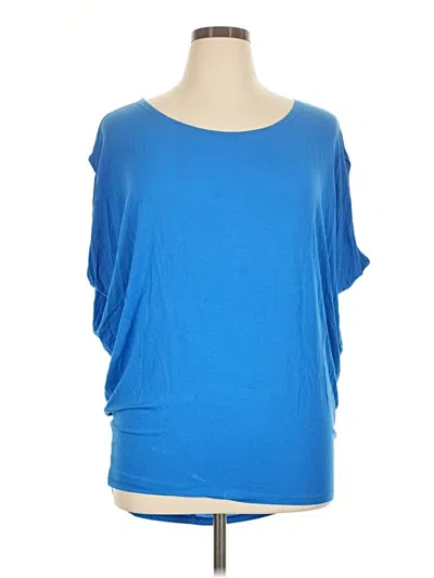 Pre-owned Assorted Brands 3/4 Sleeve T-shirt In Blue