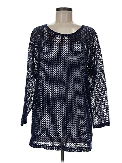 Pre-owned Assorted Brands 3/4 Sleeve T-shirt In Blue