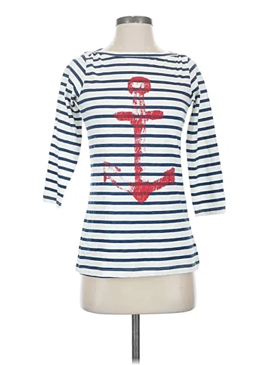 Pre-owned Assorted Brands 3/4 Sleeve T-shirt In Blue