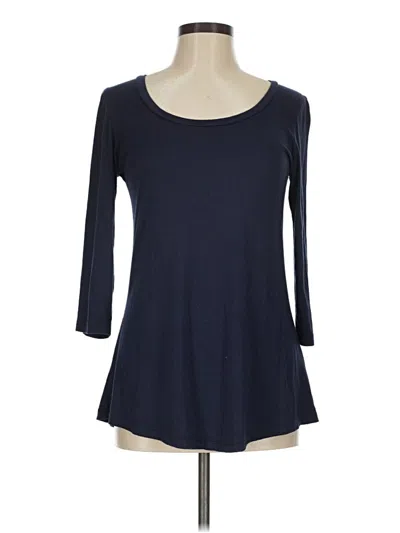 Pre-owned Assorted Brands 3/4 Sleeve T-shirt In Blue