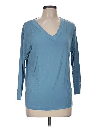 Pre-owned Assorted Brands 3/4 Sleeve T-shirt In Blue
