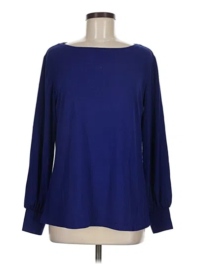 Pre-owned Assorted Brands 3/4 Sleeve T-shirt In Blue
