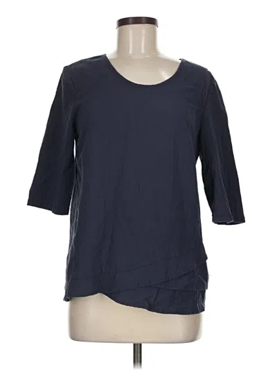 Pre-owned Assorted Brands 3/4 Sleeve T-shirt In Blue