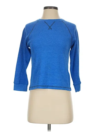 Pre-owned Assorted Brands 3/4 Sleeve T-shirt In Blue