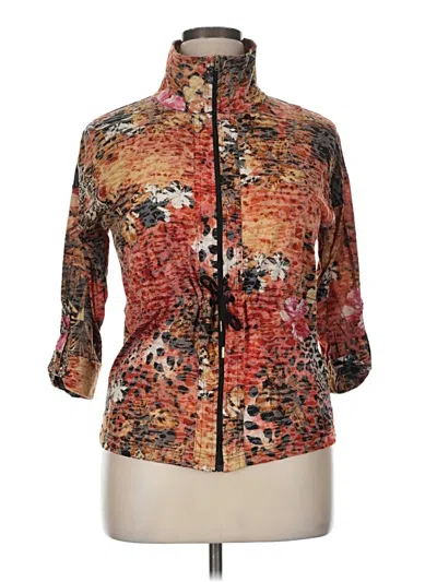 Pre-owned Assorted Brands 3/4 Sleeve T-shirt In Brown