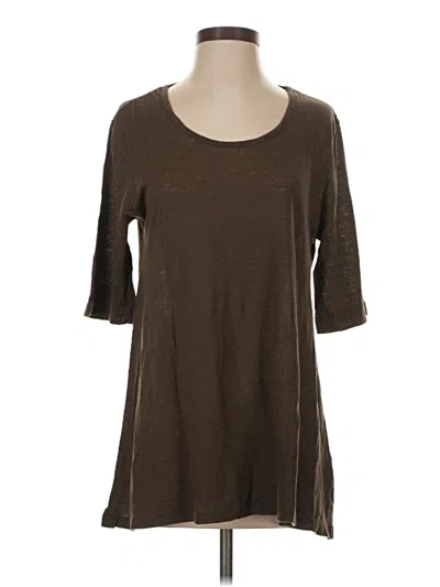 Pre-owned Assorted Brands 3/4 Sleeve T-shirt In Brown