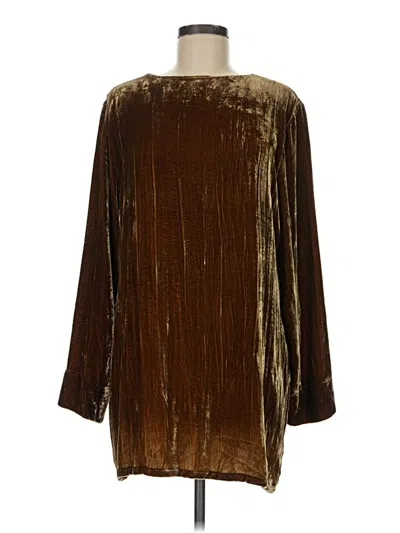 Pre-owned Assorted Brands 3/4 Sleeve T-shirt In Brown