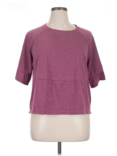 Pre-owned Assorted Brands 3/4 Sleeve T-shirt In Burgundy