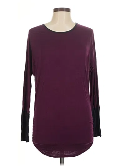 Pre-owned Assorted Brands 3/4 Sleeve T-shirt In Burgundy