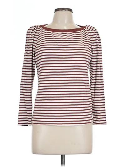 Pre-owned Assorted Brands 3/4 Sleeve T-shirt In Burgundy