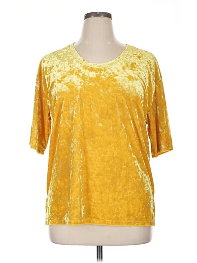 Pre-owned Assorted Brands 3/4 Sleeve T-shirt In Gold