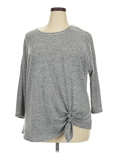 Pre-owned Assorted Brands 3/4 Sleeve T-shirt In Gray