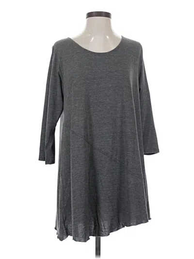 Pre-owned Assorted Brands 3/4 Sleeve T-shirt In Gray