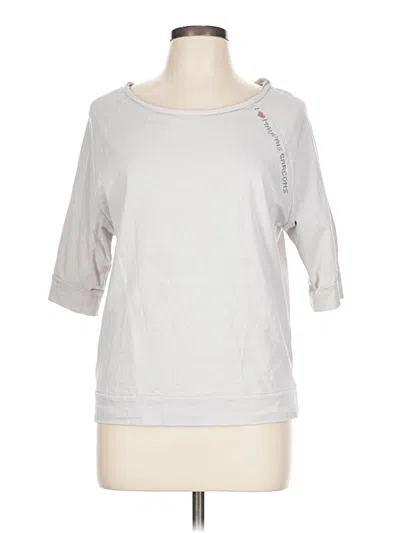 Pre-owned Assorted Brands 3/4 Sleeve T-shirt In Gray