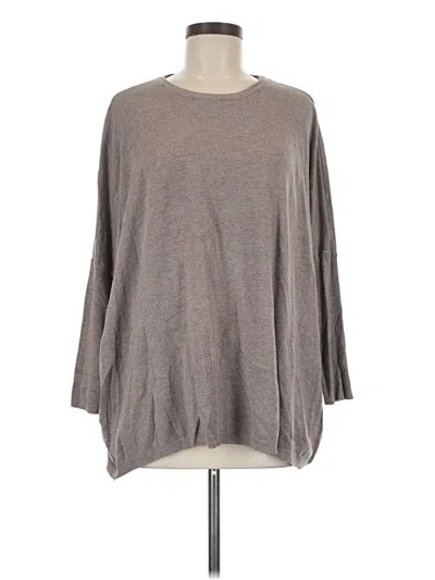 Pre-owned Assorted Brands 3/4 Sleeve T-shirt In Gray