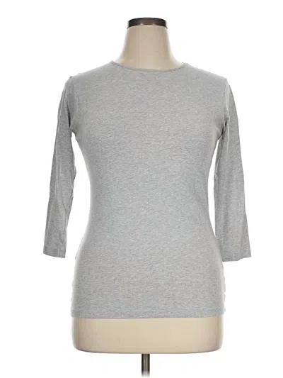 Pre-owned Assorted Brands 3/4 Sleeve T-shirt In Gray