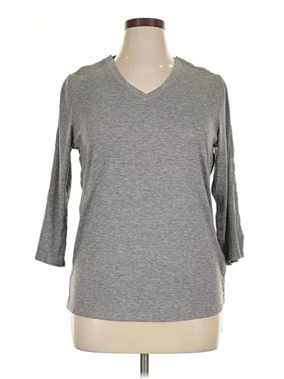 Pre-owned Assorted Brands 3/4 Sleeve T-shirt In Gray