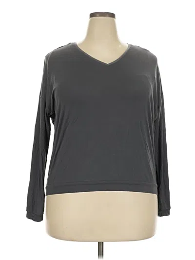 Pre-owned Assorted Brands 3/4 Sleeve T-shirt In Gray