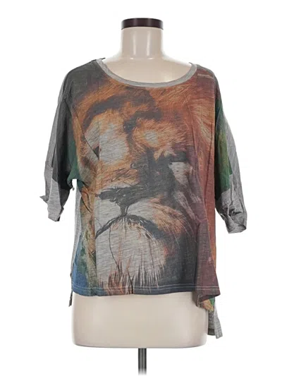 Assorted Brands 3/4 Sleeve T-shirt In Gray