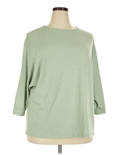 Pre-owned Assorted Brands 3/4 Sleeve T-shirt In Green