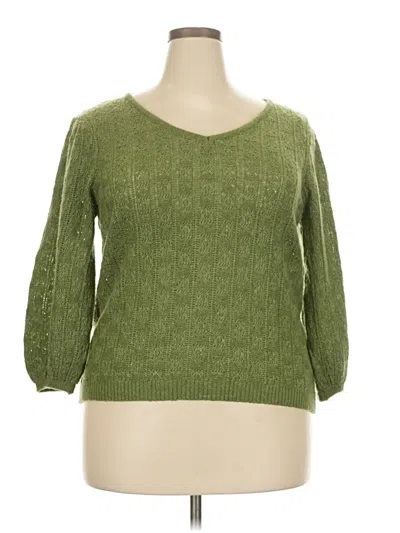 Pre-owned Assorted Brands 3/4 Sleeve T-shirt In Green
