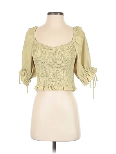 Pre-owned Assorted Brands 3/4 Sleeve T-shirt In Green