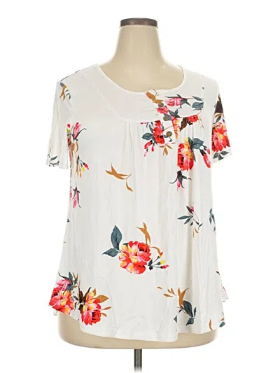 Pre-owned Assorted Brands 3/4 Sleeve T-shirt In Ivory
