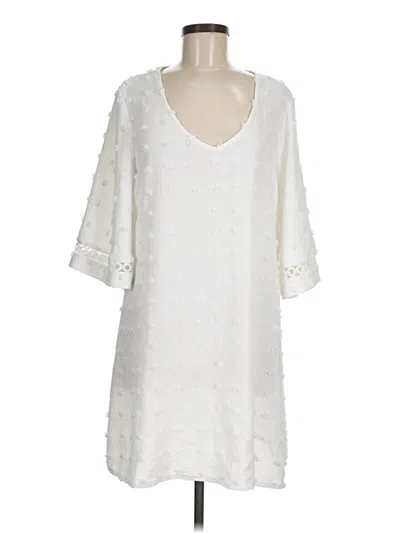 Pre-owned Assorted Brands 3/4 Sleeve T-shirt In Ivory