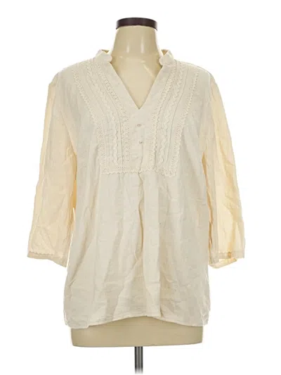 Pre-owned Assorted Brands 3/4 Sleeve T-shirt In Ivory